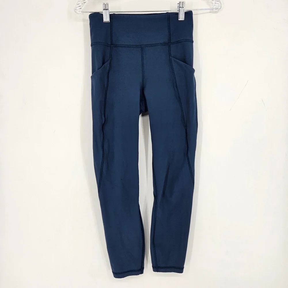 Lululemon Pants Womens 4 Time To Sweat Joggers Athletic Gym Leisure Yoga Blue